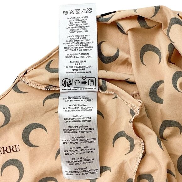 MARINE SERRE NWT Size XL Recycled Moon Jersey Catsuit SS25 Jumpsuit One Piece - Picture 8 of 13